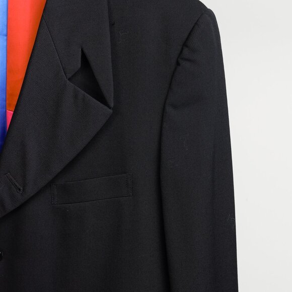 Comme Des Garcons Homme Plus 2017 Black Blazer Multi-Colour Lining - Picture 9 of 16